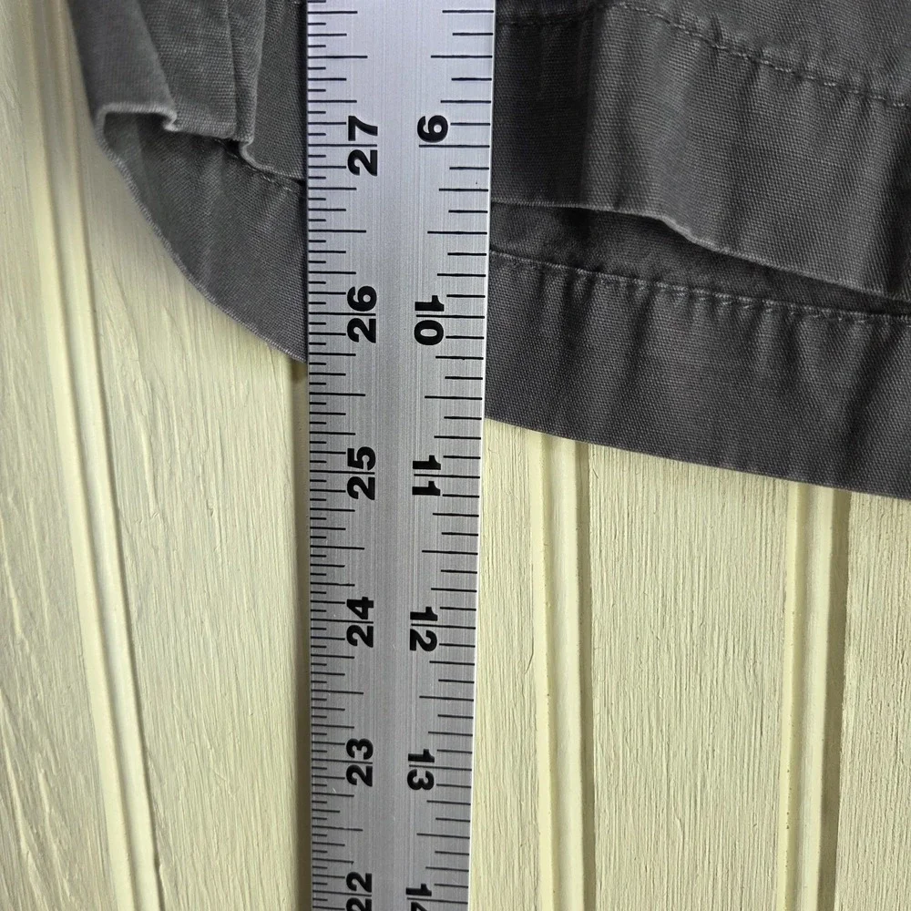 Columbia Cargo Shorts‎ Mens 38 Gray Cotton Canvas Flat Front 10 Inseam Casual